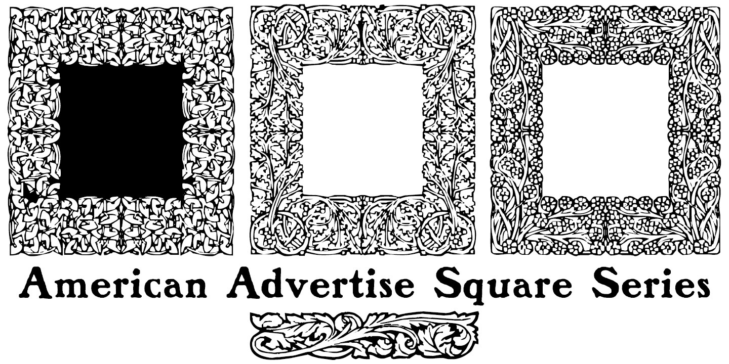 フォント American Advertise Square Series
