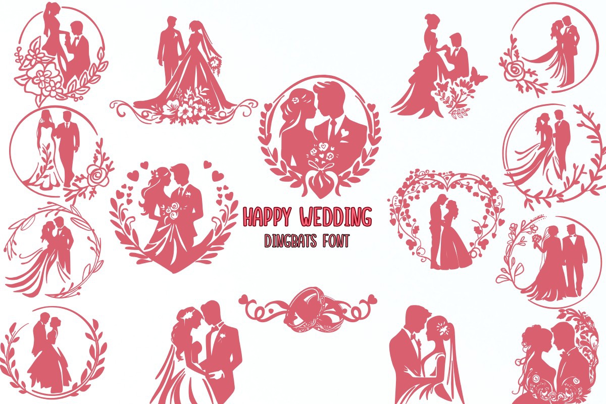 フォント Happy Wedding