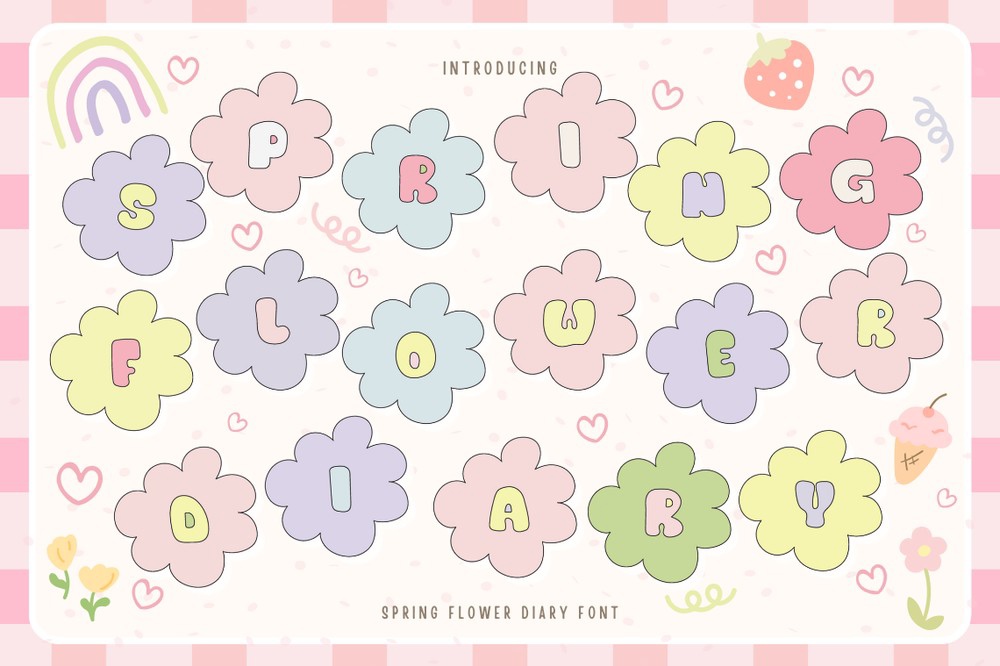フォント Spring Flower Diary