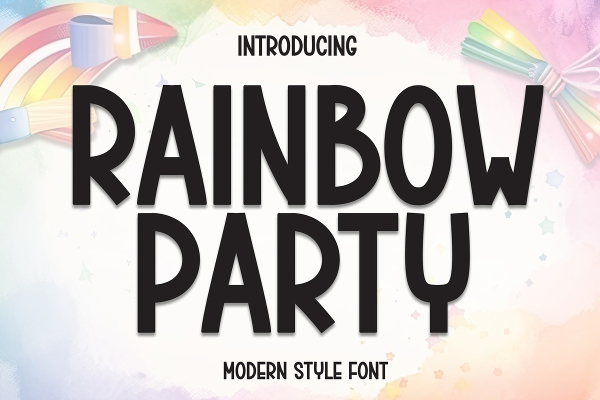 フォント Rainbow Party