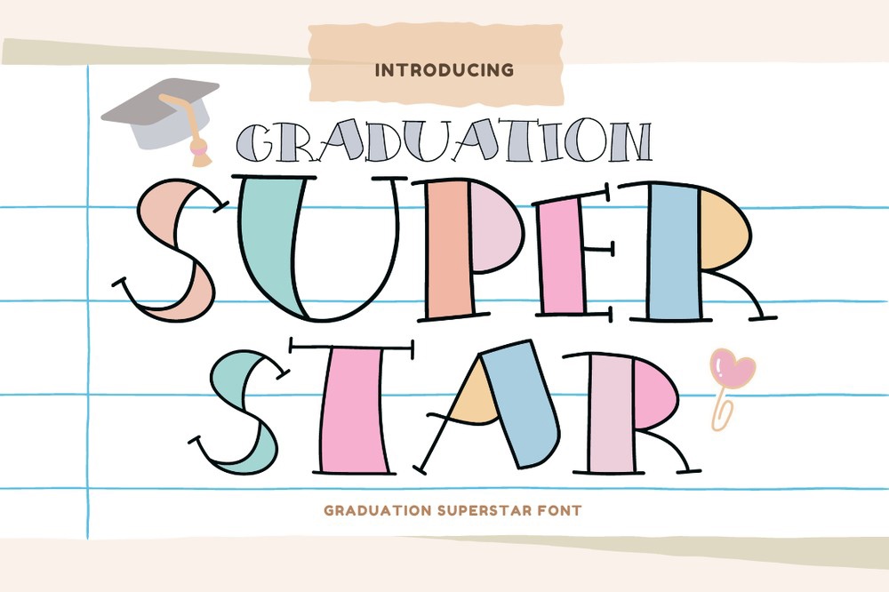 フォント Graduation Superstar