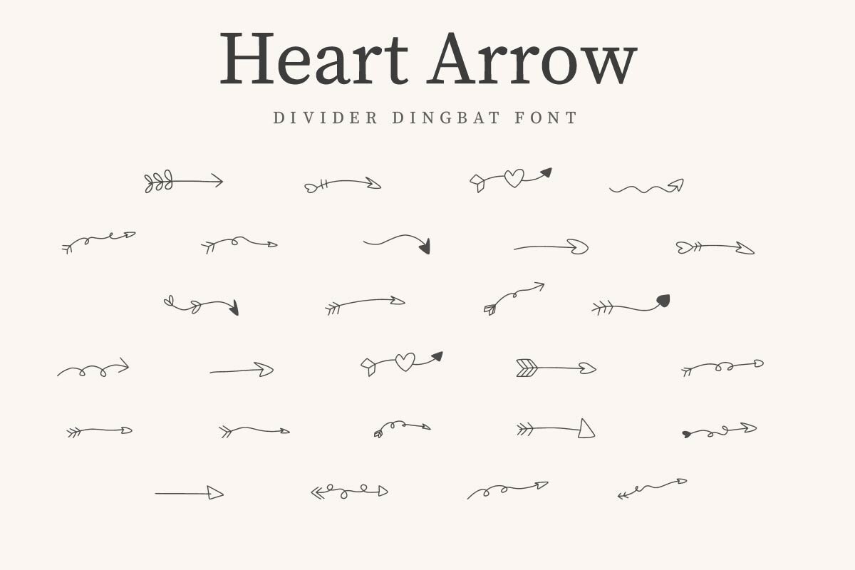 フォント Heart Arrow