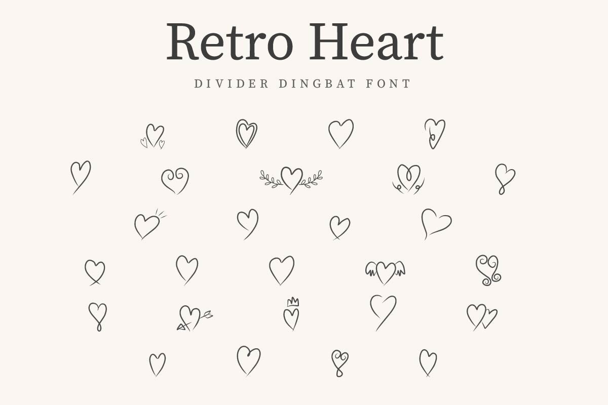 フォント Retro Heart