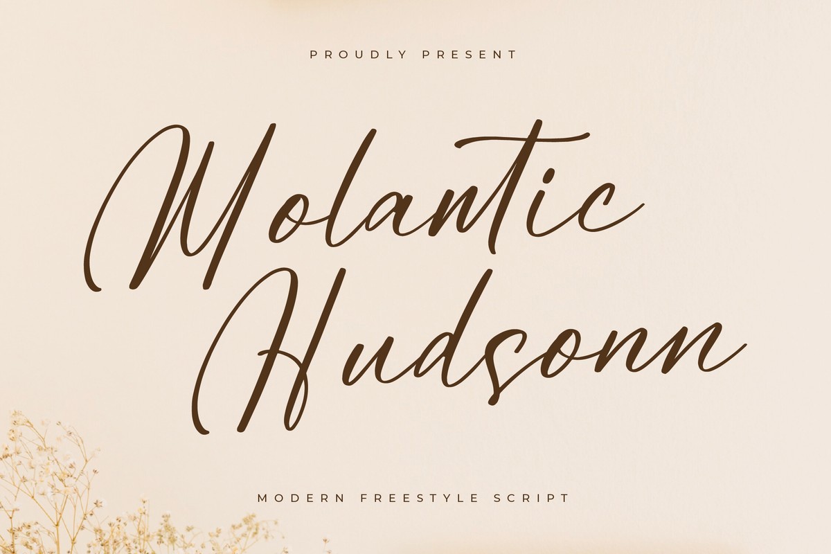 フォント Molantic Hudsonn