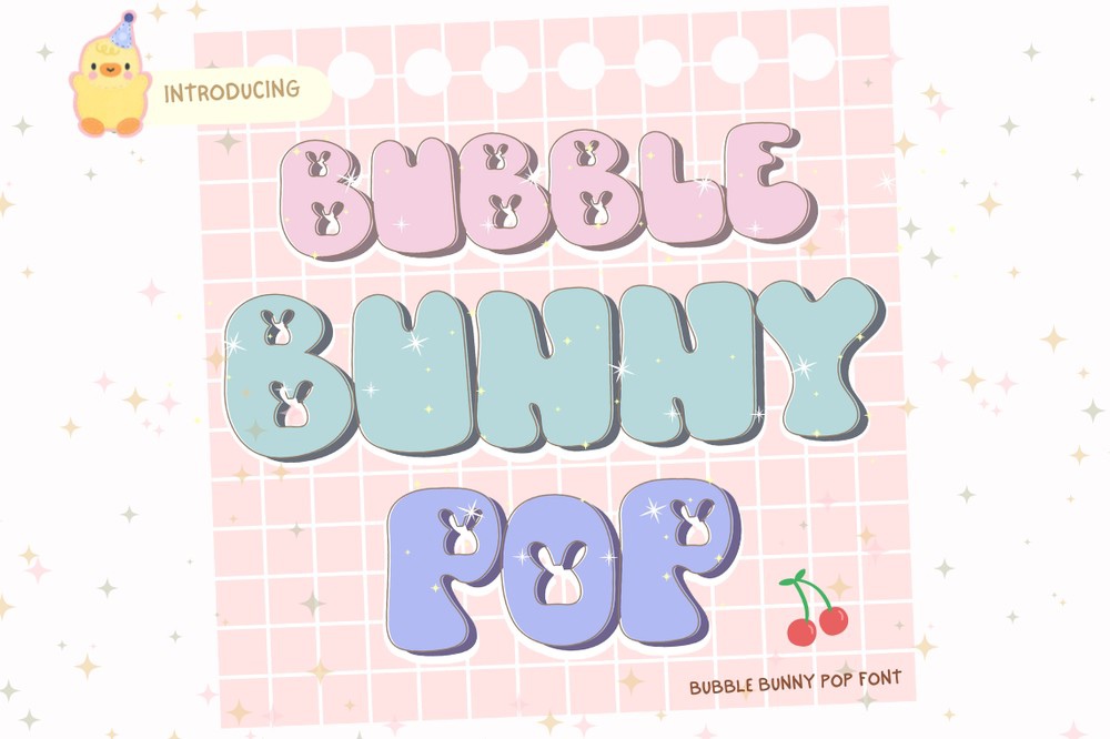 フォント Bubble Bunny Pop