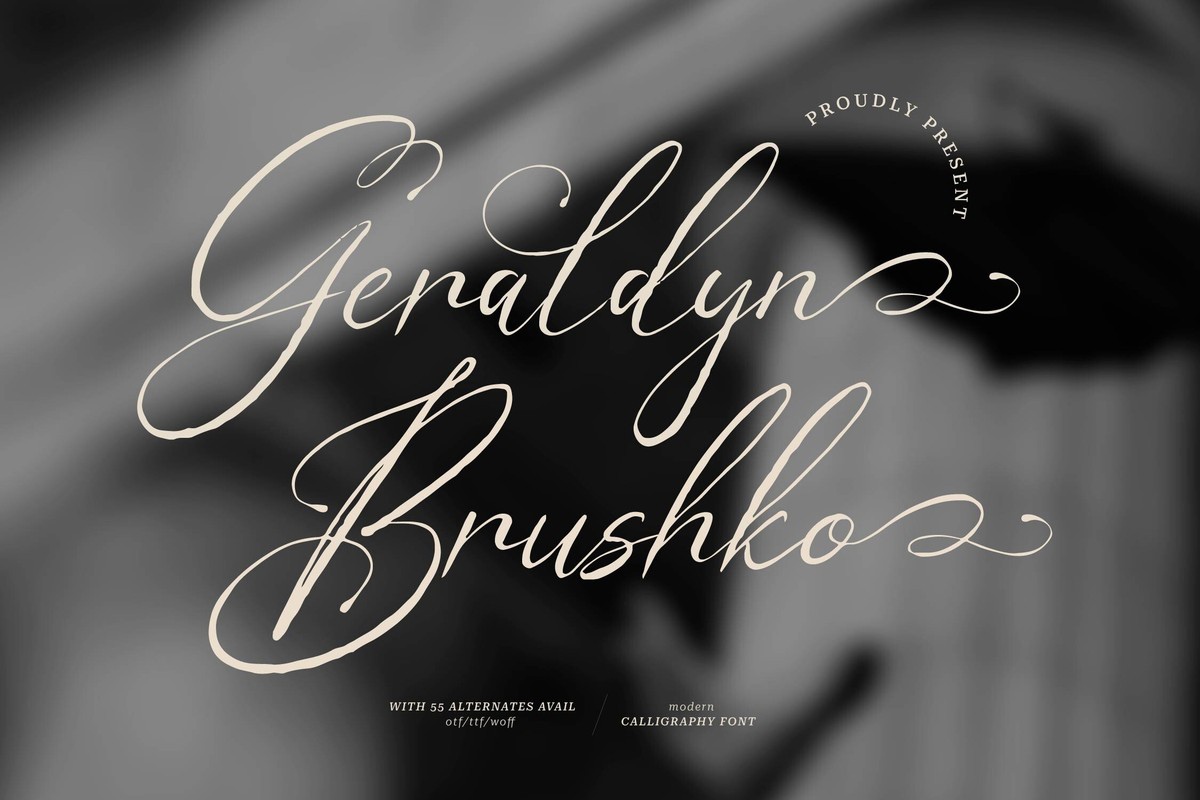 フォント Geraldyn Brushko