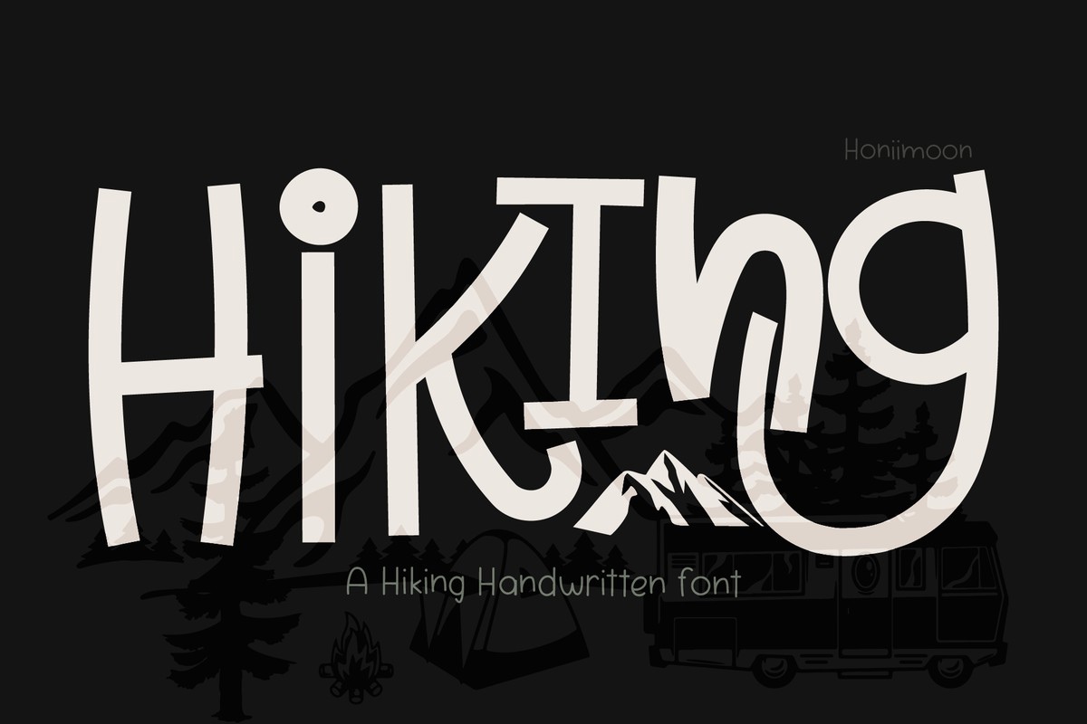 フォント Hiking