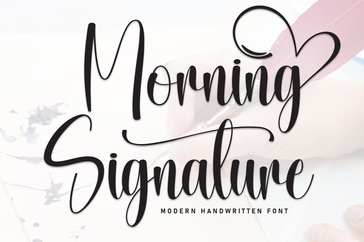 フォント Morning Signature