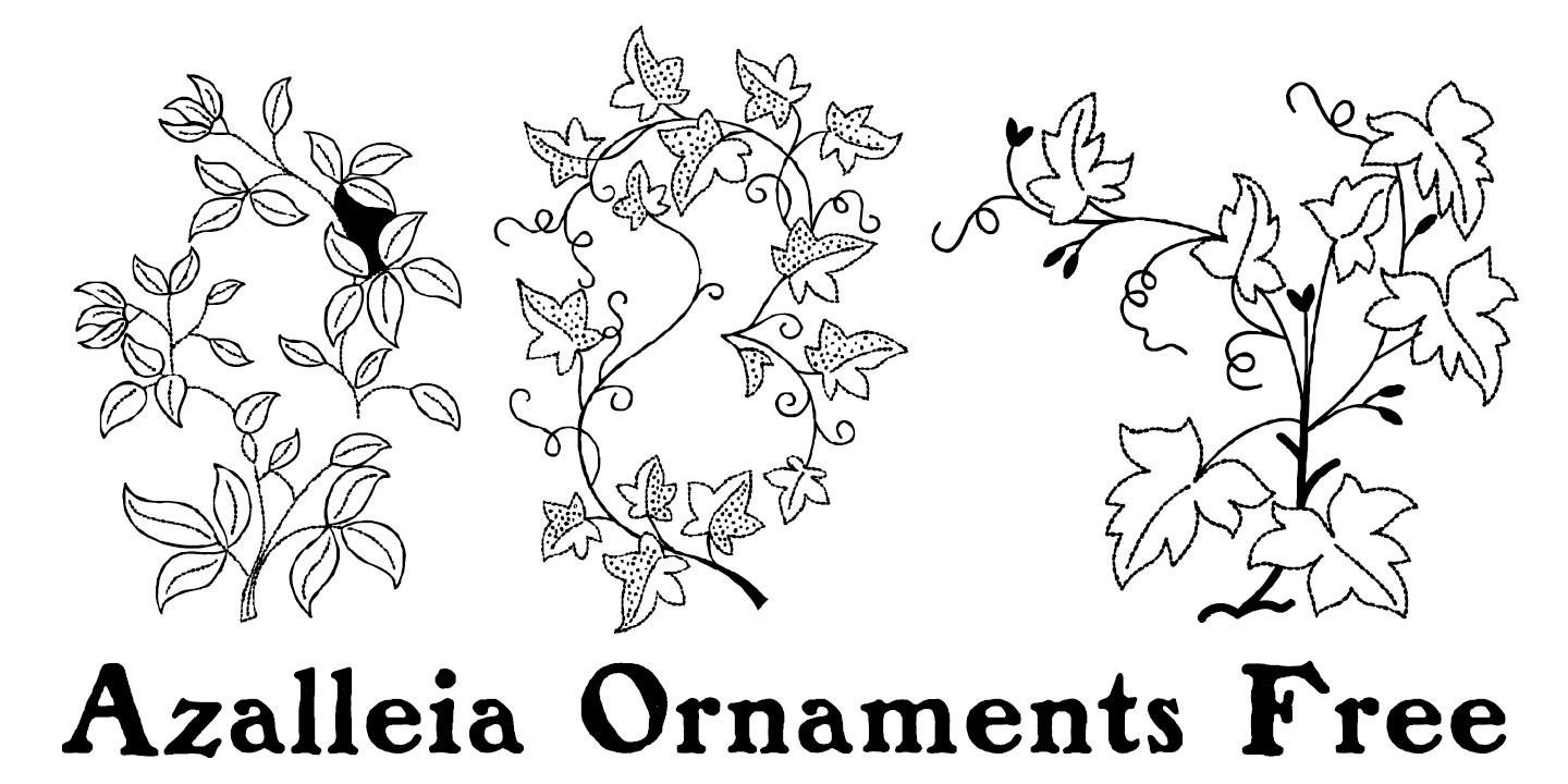 フォント Azalleia Ornaments Free