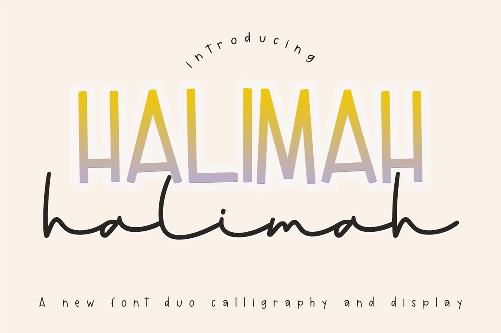 フォント Halimah