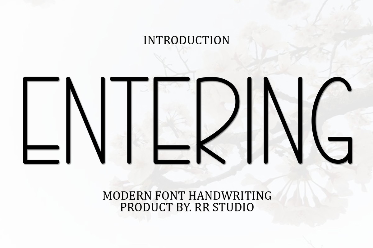 フォント Entering