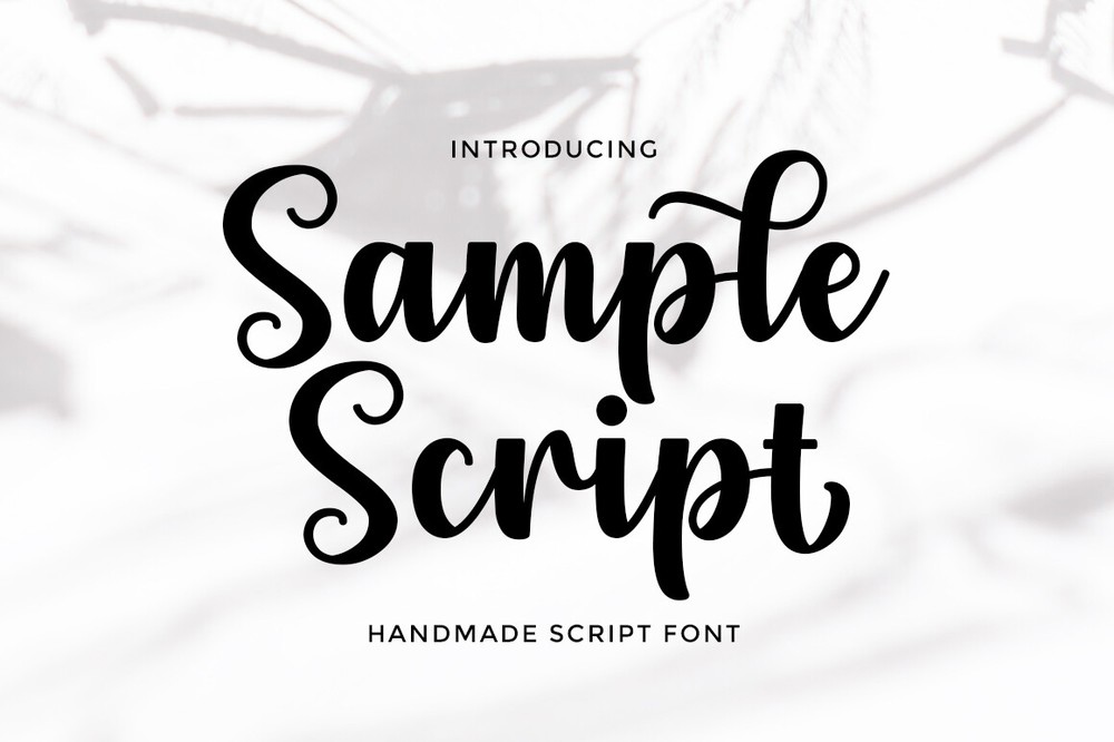 フォント Sample Script