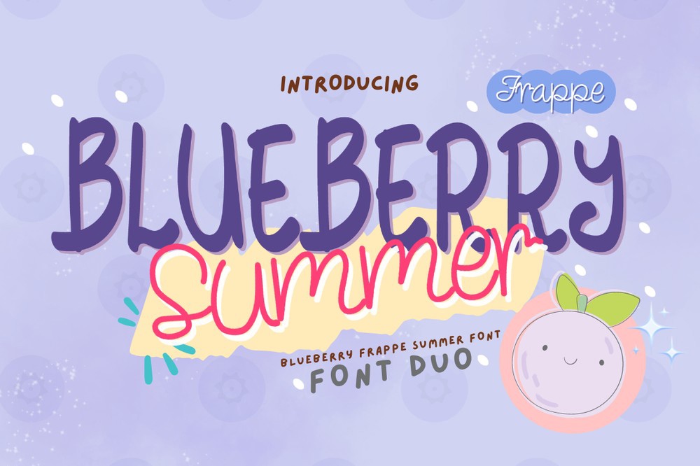 フォント Blueberry Frappe Summe