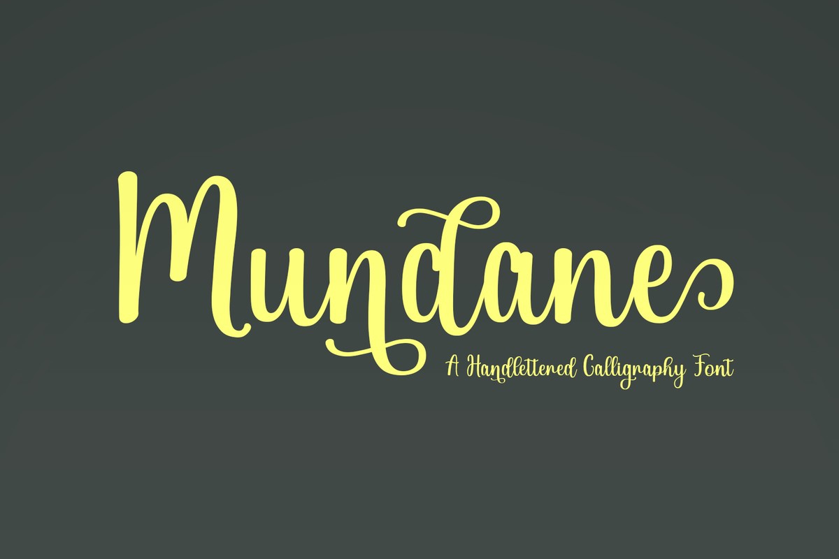 フォント Mundane