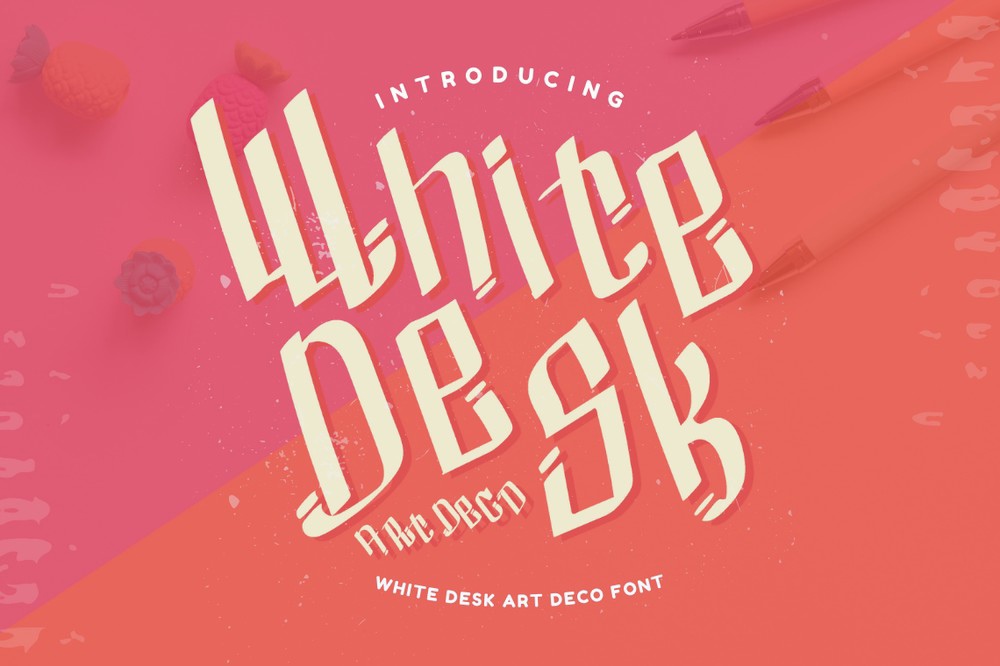 フォント White Desk Art Deco