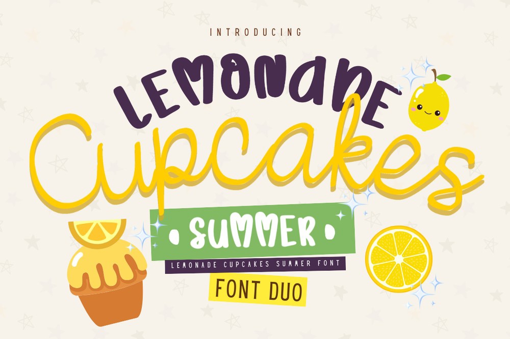 フォント Lemonade Cupcakes Summer