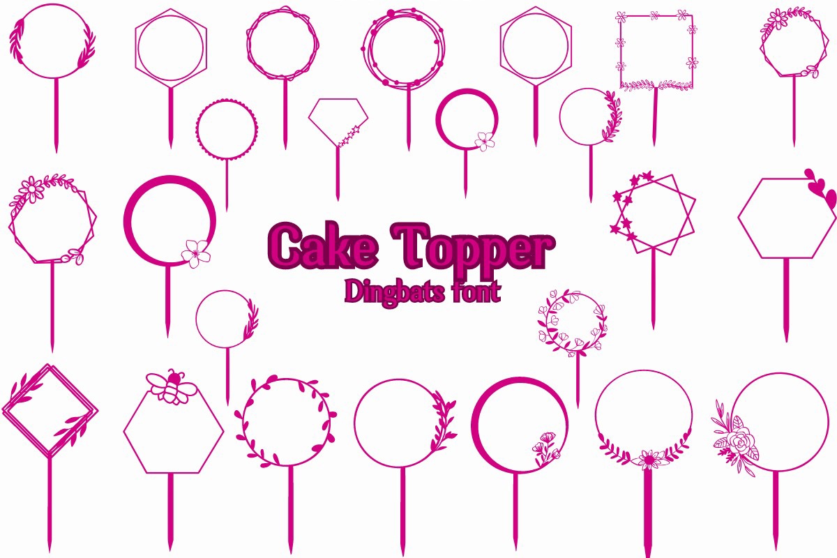 フォント Cake Topper