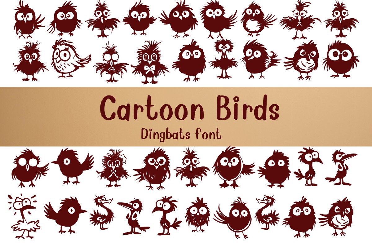 フォント Cartoon Birds