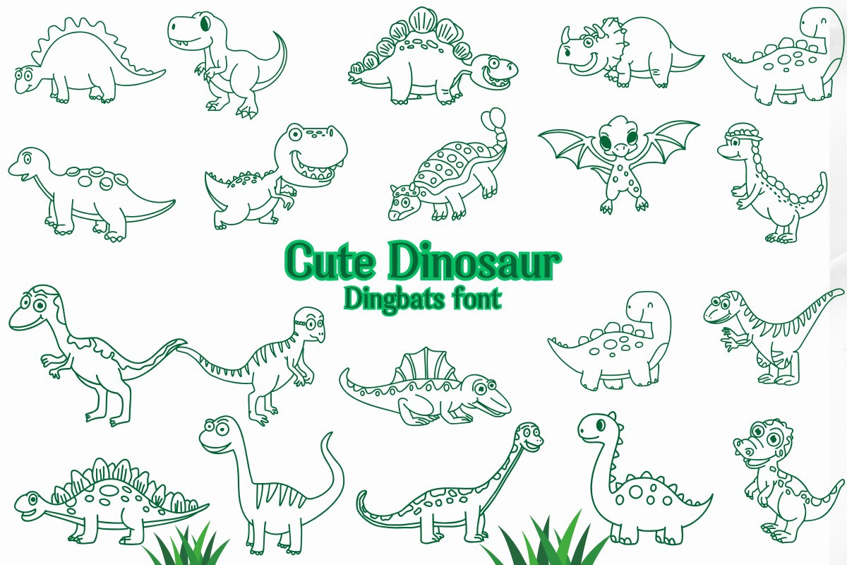 フォント Cute Dinosaur