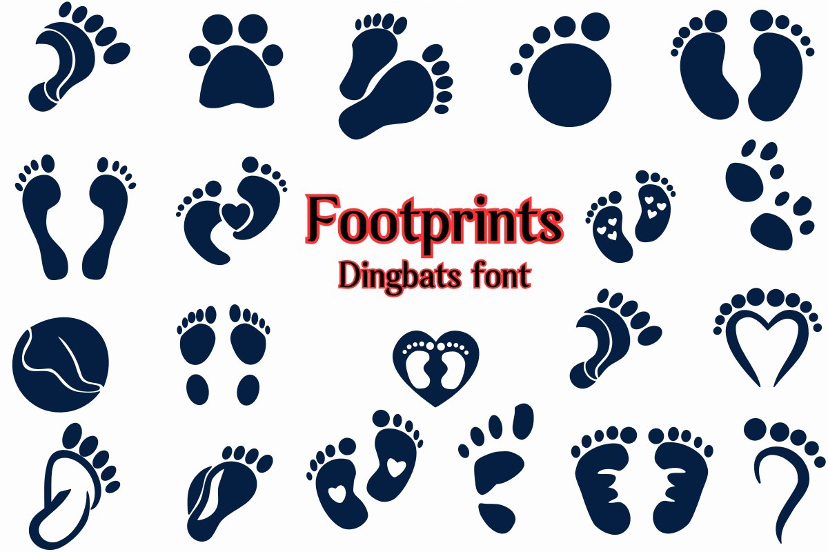 フォント Footprints