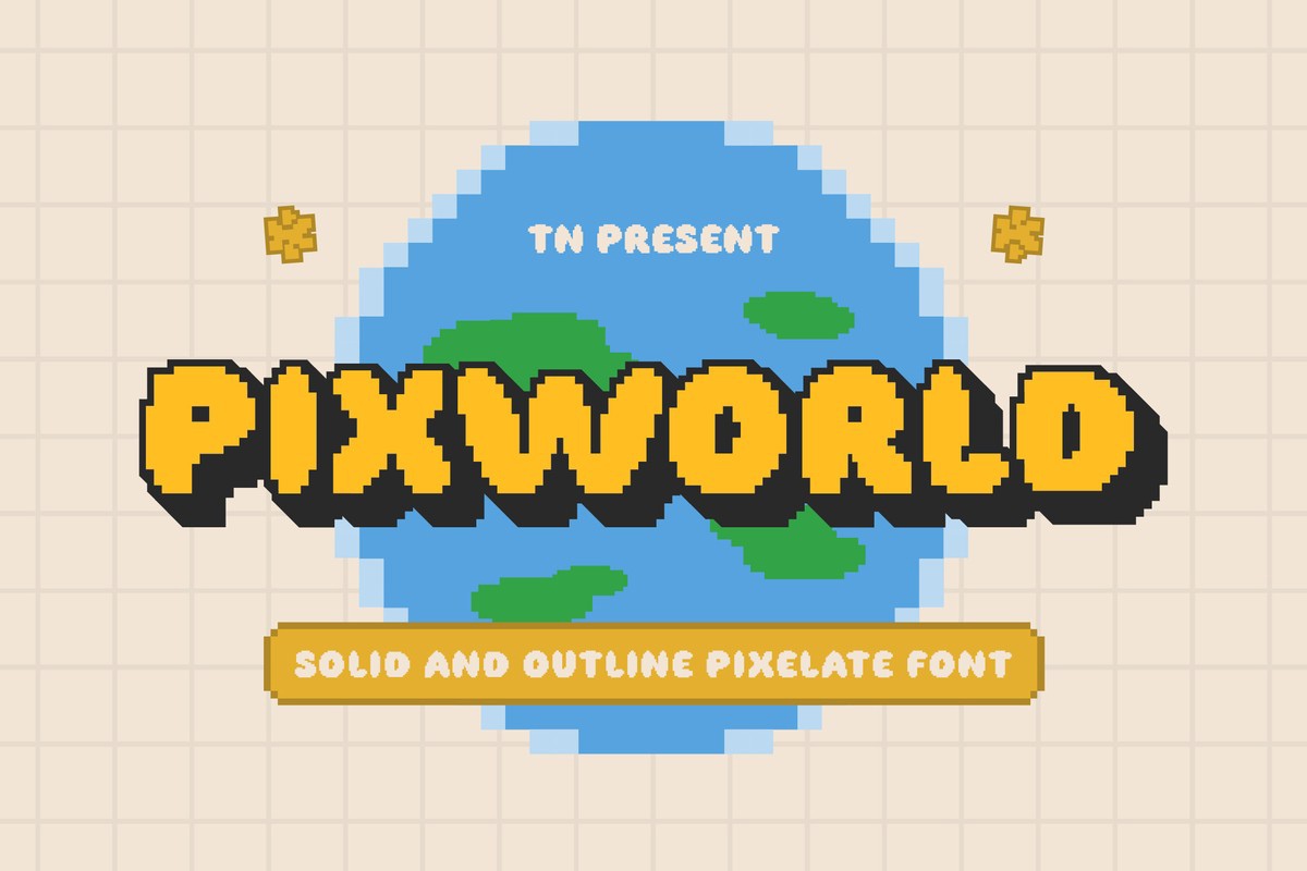 フォント Pixworld