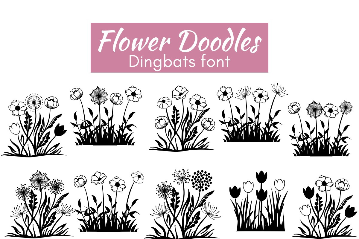フォント Flower Doodles