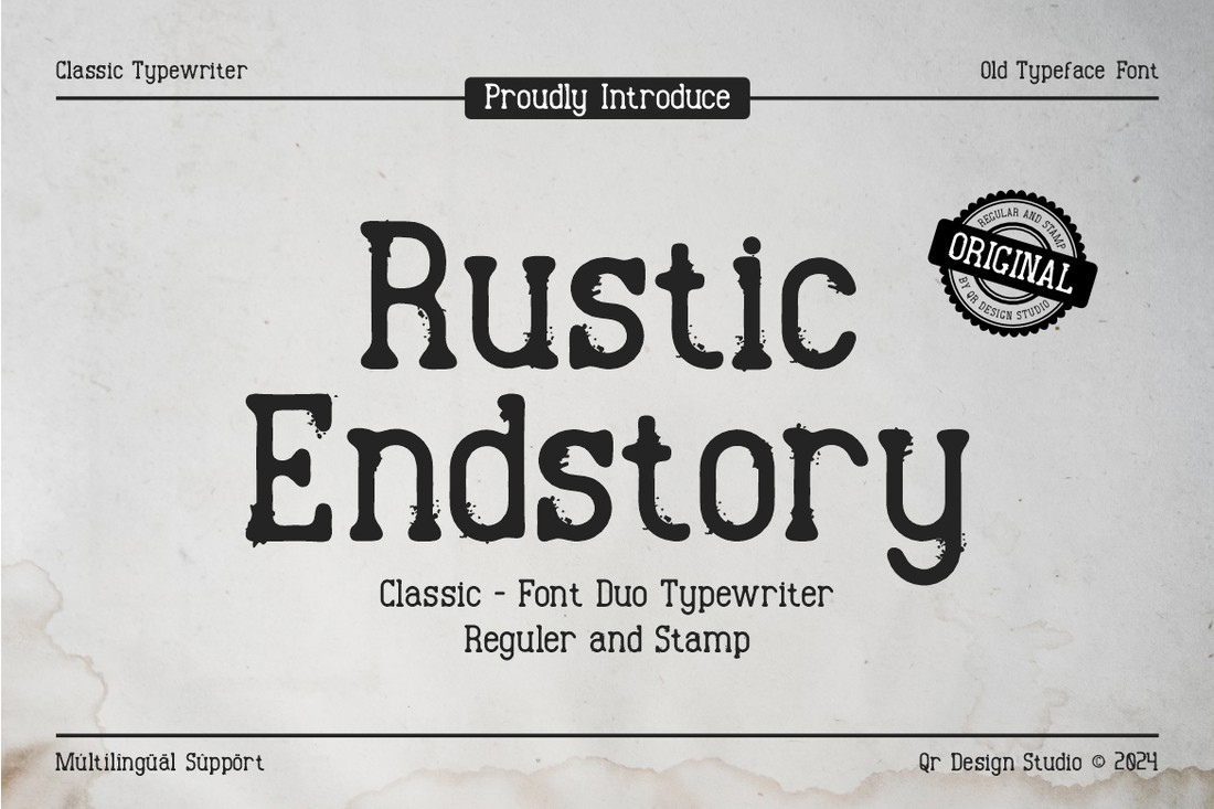 フォント Rustic Endstory