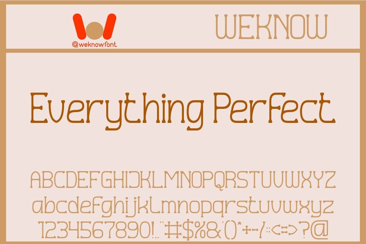 フォント Everything Perfect