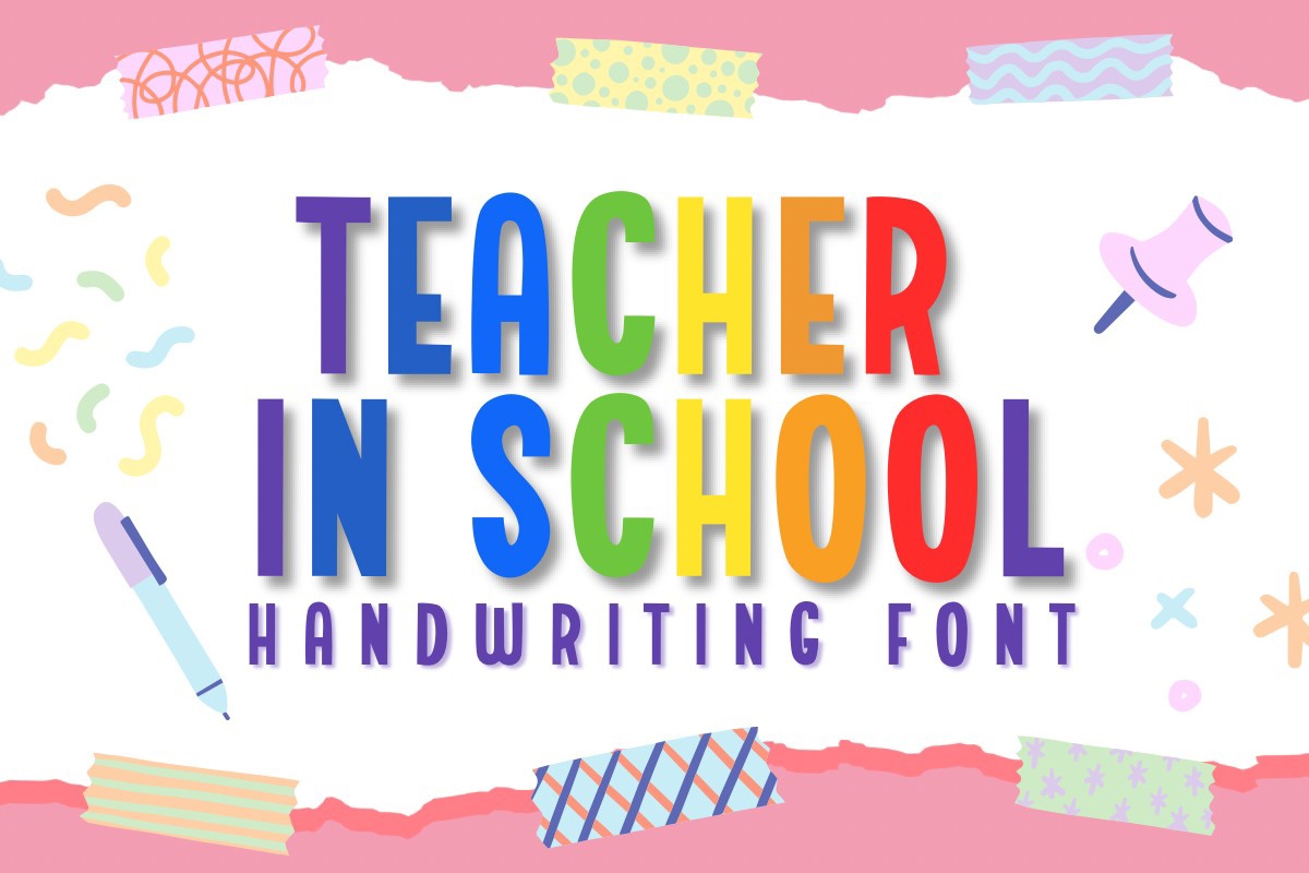 フォント Teacher in School