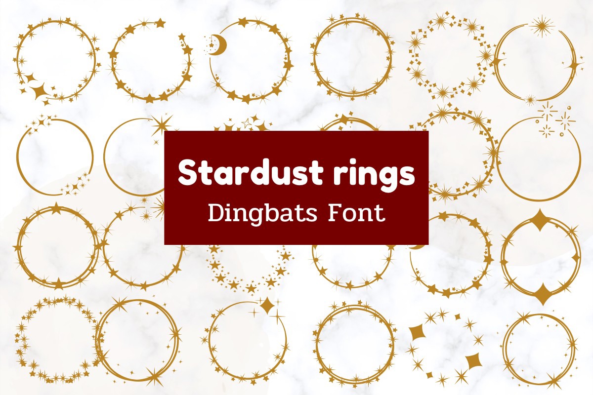 フォント Stardust Rings