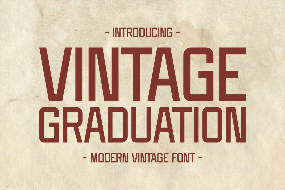 フォント Vintage Graduation