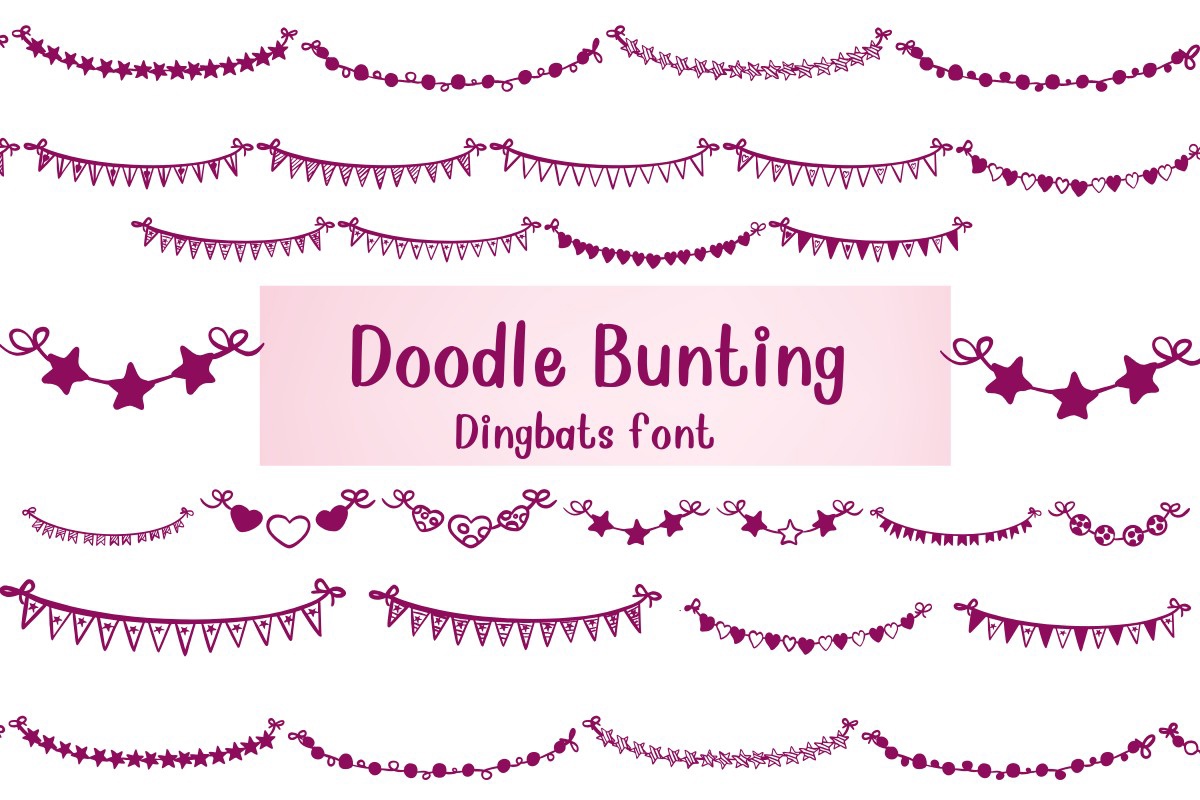 フォント Doodle Bunting