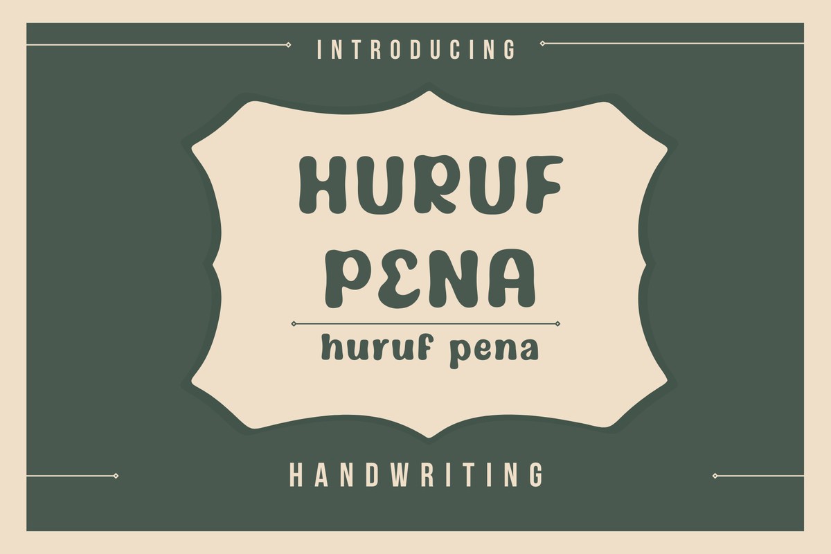 フォント Huruf Pena