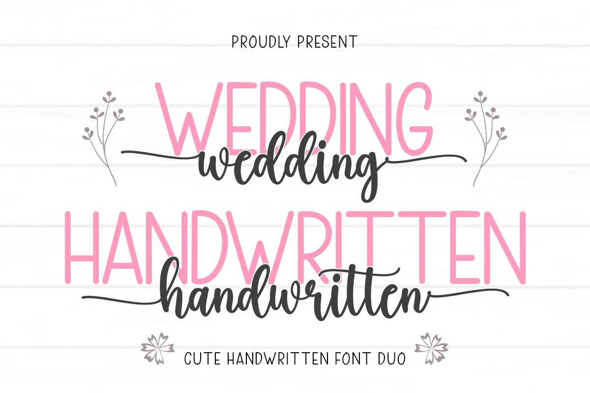 フォント Wedding Handwritten