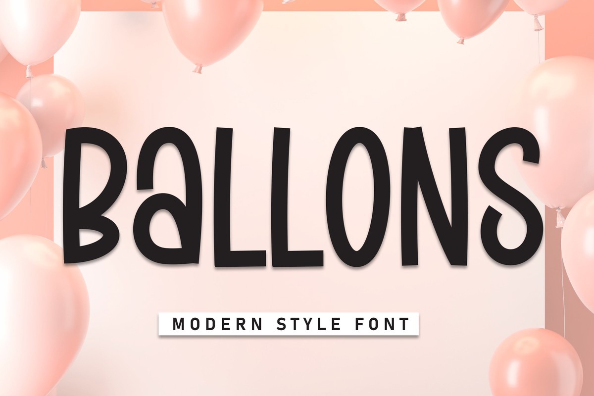 フォント Ballons