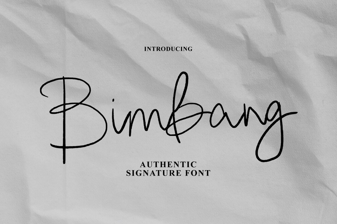 フォント Bimbang Signature