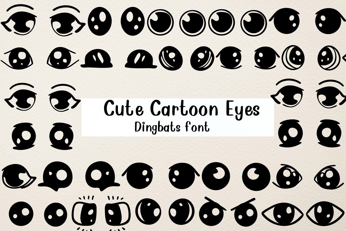 フォント Cute Cartoon Eyes