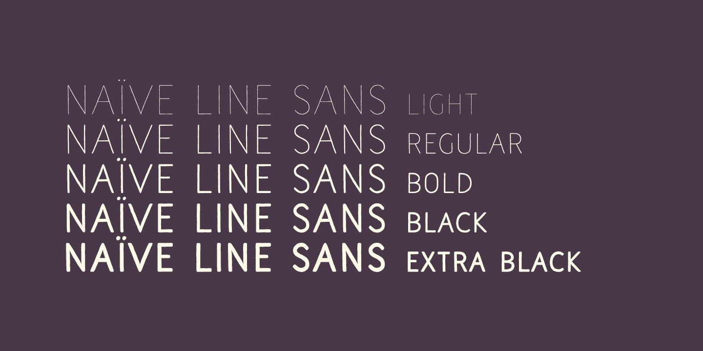 フォント Naive Line Sans