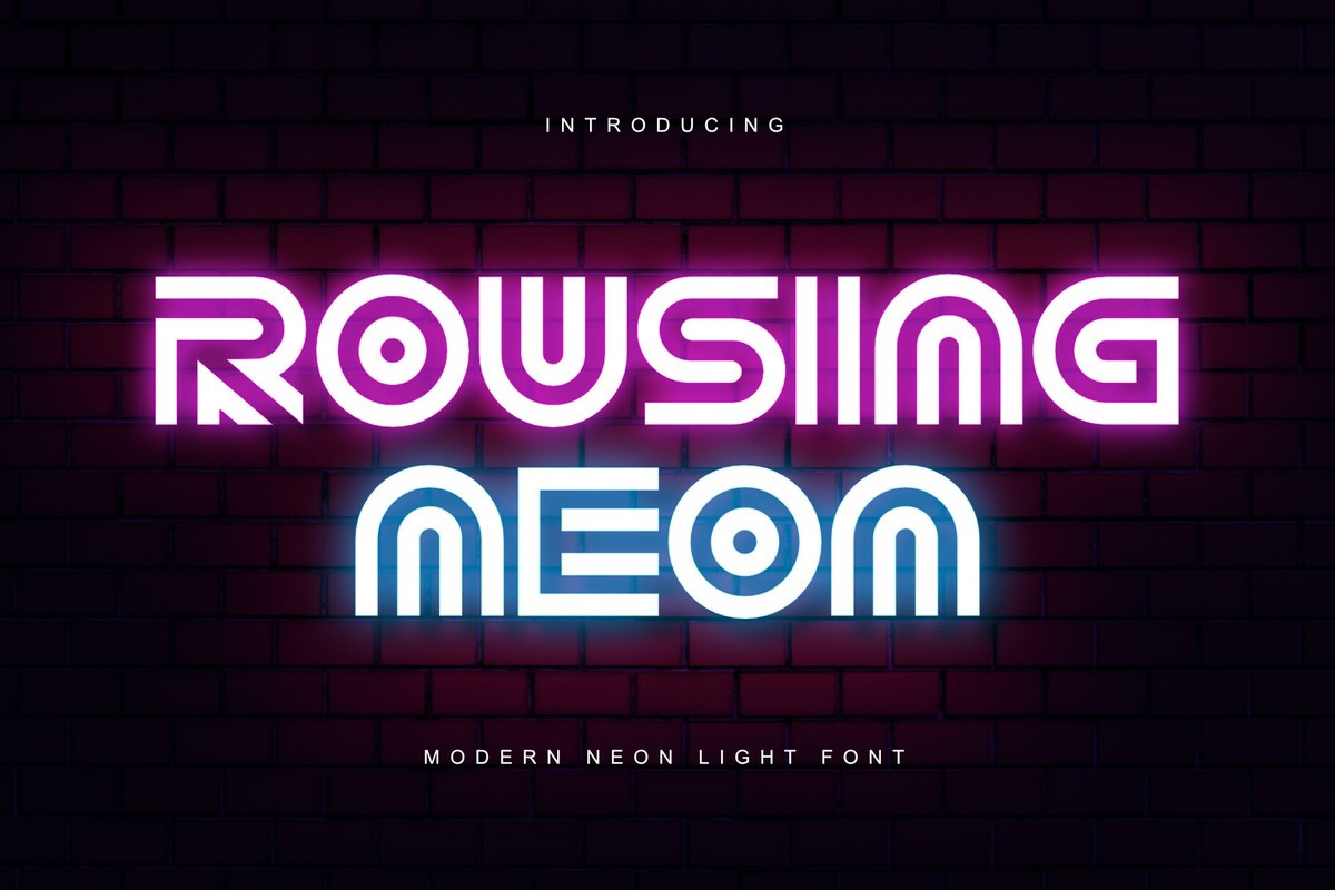 フォント Rousing Neon