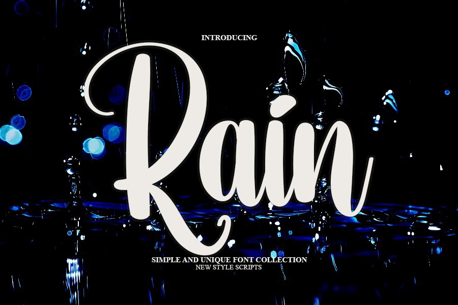 フォント Rain