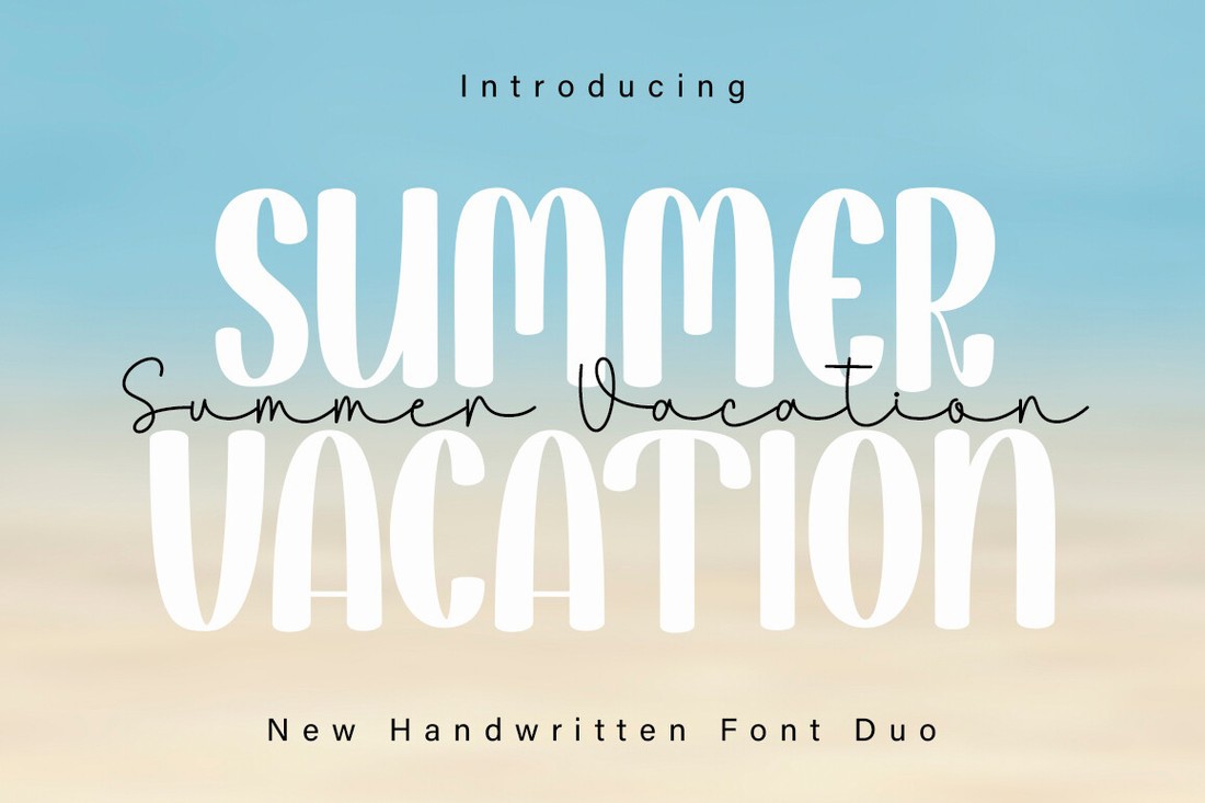 フォント Summer Vacation Font Duo