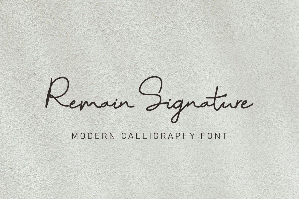 フォント Remain Signature