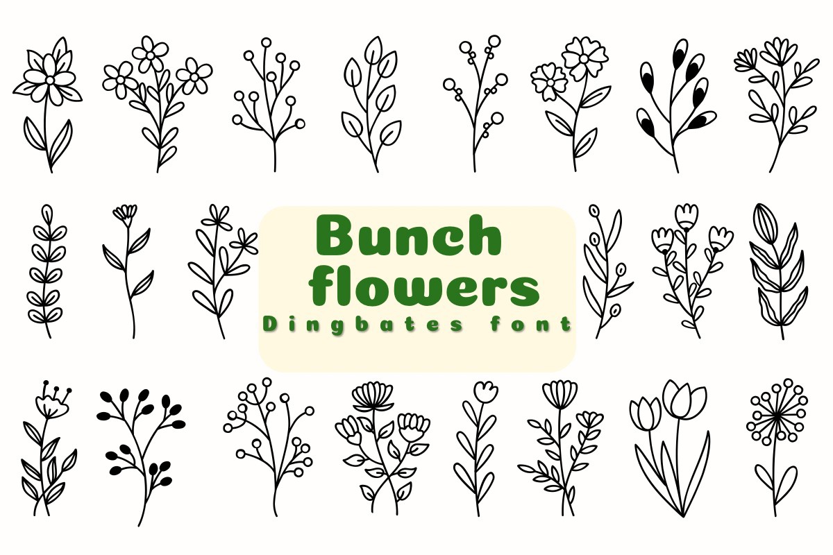 フォント Bunch Flowers