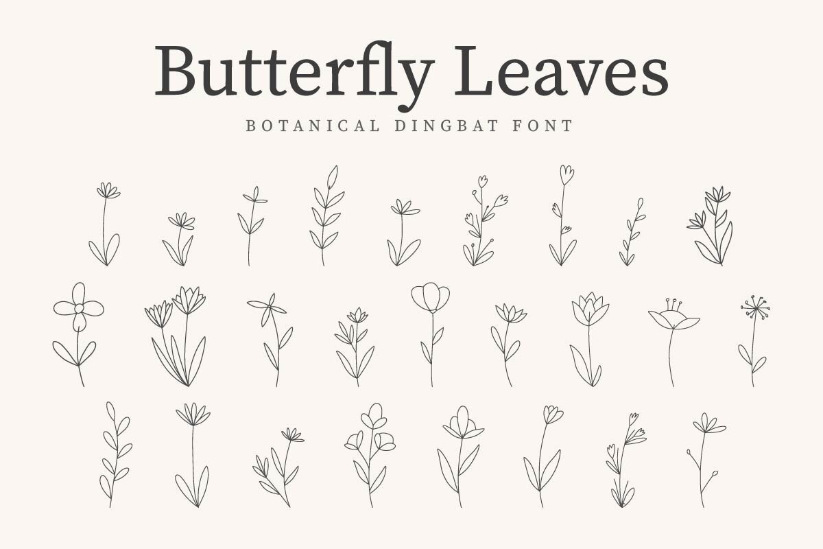フォント Butterfly Leave
