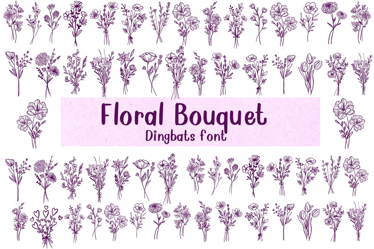 フォント Floral Bouquet