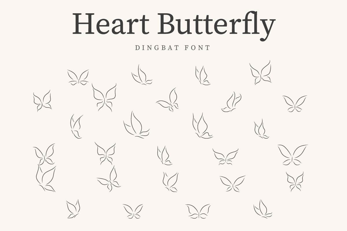フォント HeartButterfly