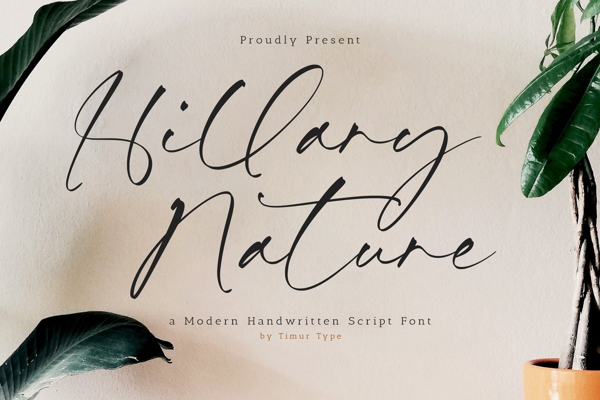 フォント Hillary Nature