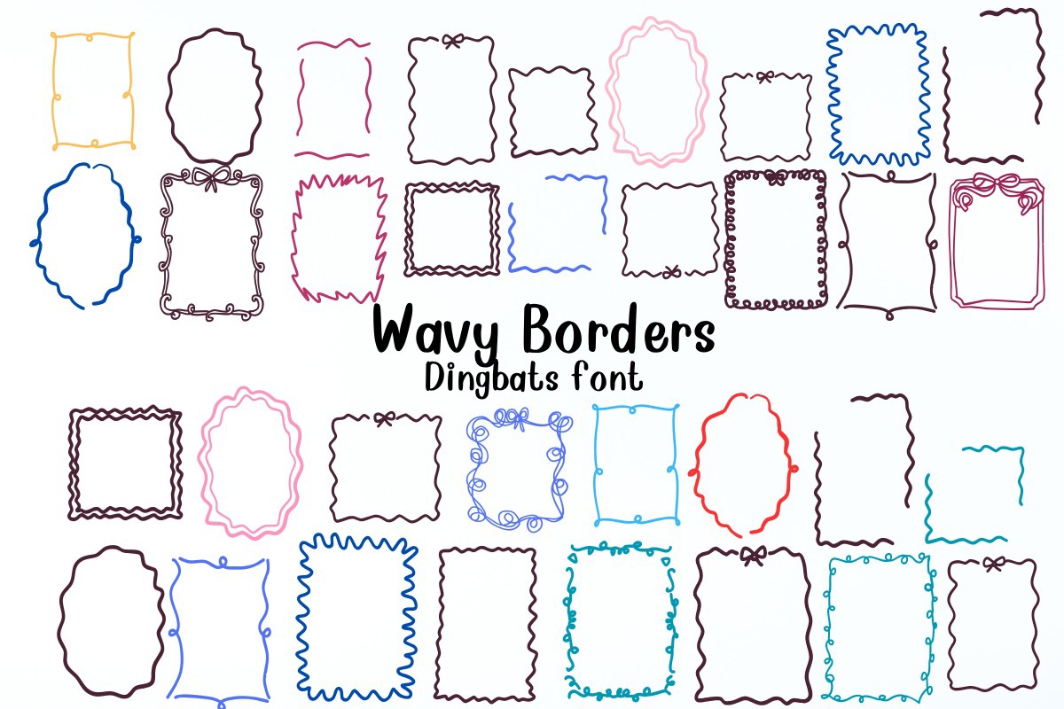 フォント Wavy Borders