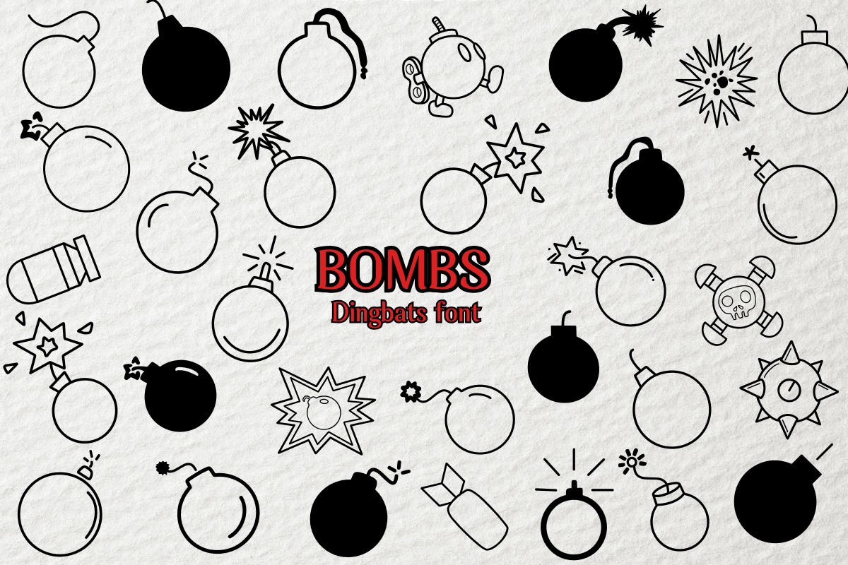 フォント Bombs