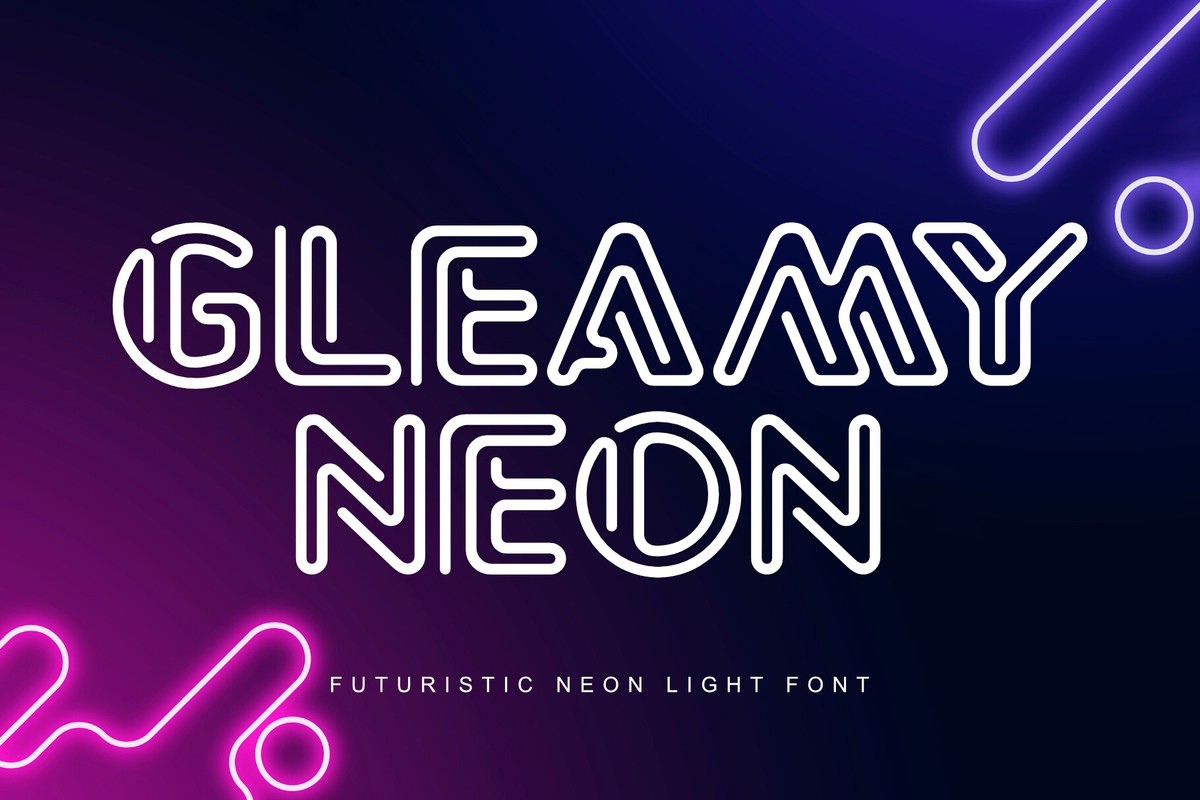 フォント Gleamy Neon